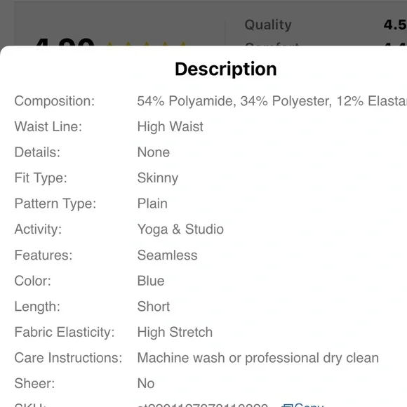 SHEIN Sport Studio Seamless Tummy Control Sports Shorts high waisted shorts - Picture 6 of 10